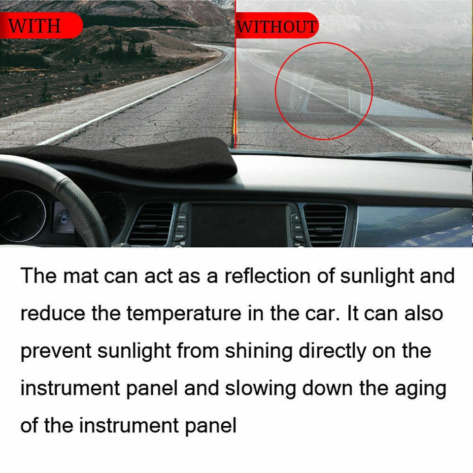 For Lexus IS250/300/350/200t 2013-2024 black Dash Board Mat Dashboard Carpet 1x - Image 4 of 4