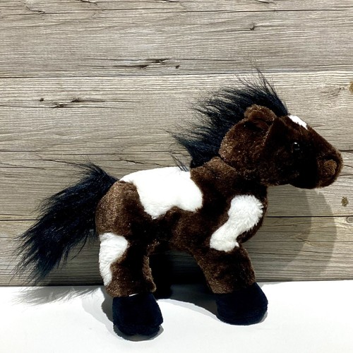Webkinz Ganz Pinto Horse Pony Plush HM147 Brown White w/ Blanket No Codes - Picture 3 of 10