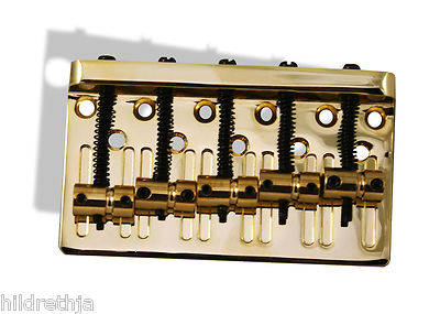 Bass guitar Bridge 68mm 5 String thru body or bridge Gold, Bitterroot ...