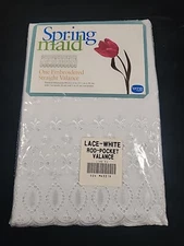 Vtg NIP Springmaid White Floral Lace 84” X 15” Granny Core Farm Valance USA