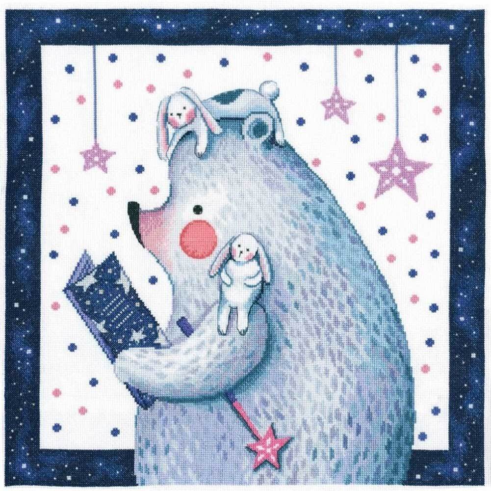 RTO counted Cross Stitch Kit cushion ""Read the Stars"" CU069, 40x40 cm, DIY
