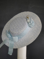 Canotier bleu de POUPEE ancienne moderne Tour de tête 19-23cm - BJD Jumeau BRU