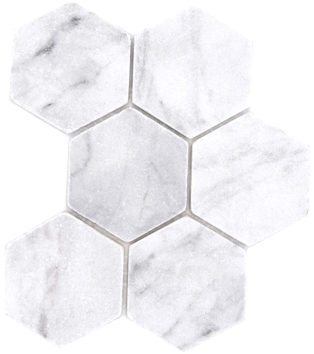 Mosaïque En Marbre Naturel Botticino Anticato – Blanc, 10 Tapis De 30,5x30,5 Cm (neuf)