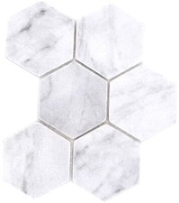 Pietra Naturale Piastrelle Mosaico Marmo Bianco Opaco Parete Pavimento Cucina
