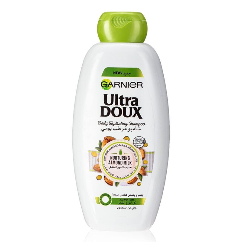 Garnier Ultra Doux Shampoo Mit Reinigendem Ton, 300 Ml – Für Fettiges Haar, Mit Zedrat, Sanft Zur Kopfhaut