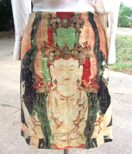 vivienne tam 仏陀　パワーネット　カットソー ヴィヴィアンタムVIVIENNETAM 仏陀プリントパワーネット