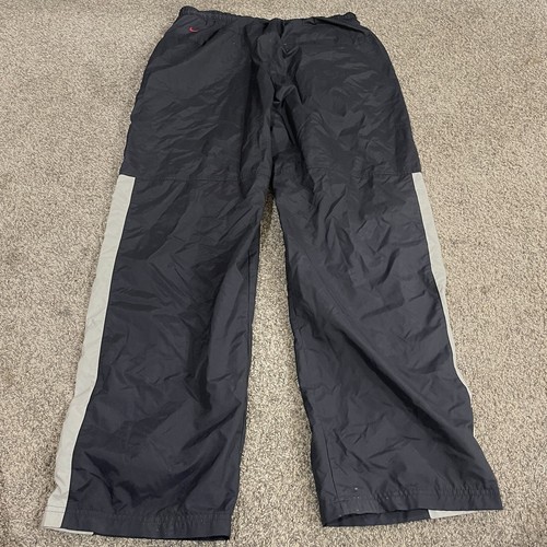 Nike Lined Swishy Warm Up Pants Spell Out Y2K Mens L Black VTG - Picture 9 of 15