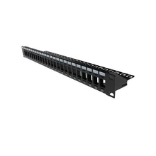 Vertical Cable 24 Port Blank Patch Panel - 1U