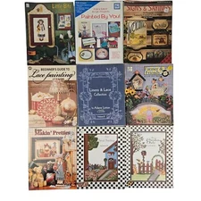 9 Vintage Tole Painting & Craft Books Folk Art Holiday Country Patterns 90s