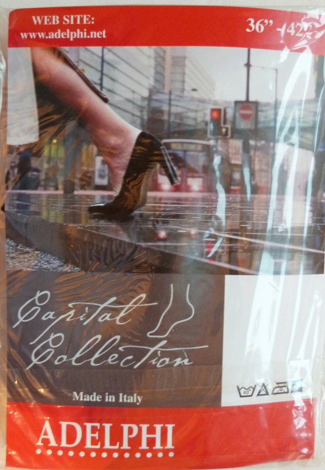 Adelphi Medium Size Microfibre Argyle Pattern Tights made in Italy — 第 3/3 张图片