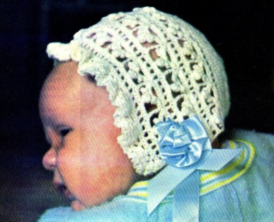 EASTER OLD FASHIONED Baby Bonnet/Crochet Pattern INSTRUCTIONS ONLY
