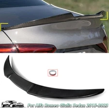 For 2015-24 Alfa Romeo Giulia Quadrifoglio Style Carbon Look Trunk Spoiler Wing