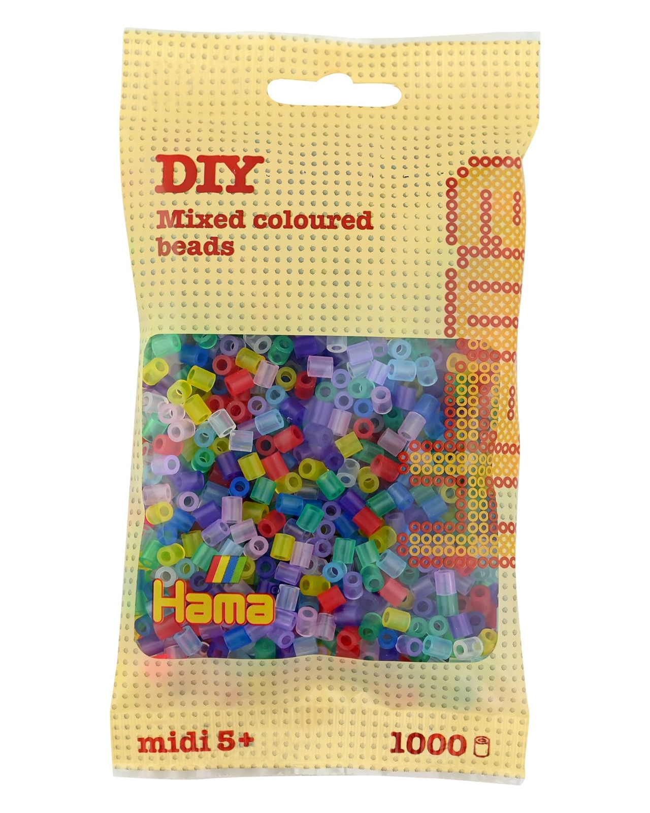 Hama 20753 Beads Translucent Mix (1000 Midi Beads) for sale online