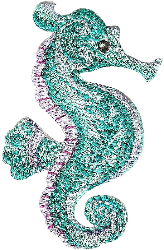 Tervis Tumbler 16Oz Teal Seahorse Embroidered Emblem Patch w Purple Lid NEW