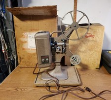 Keystone Brightbeam K-70 8mm Projector PLUS Brownie 8mm CAMERA Reels Case