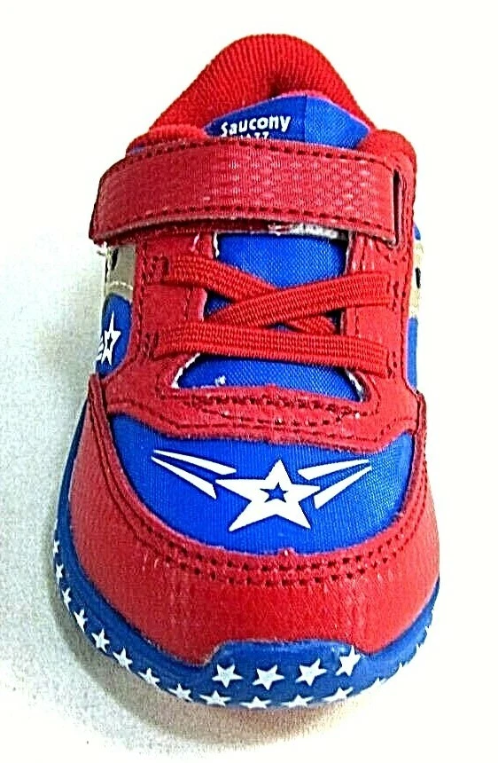 Saucony Baby Jazz Lite Shoes Red/Blue/Superhero Toddler's Size 4.5 Wide Eur 20.5 - Image 4 of 4