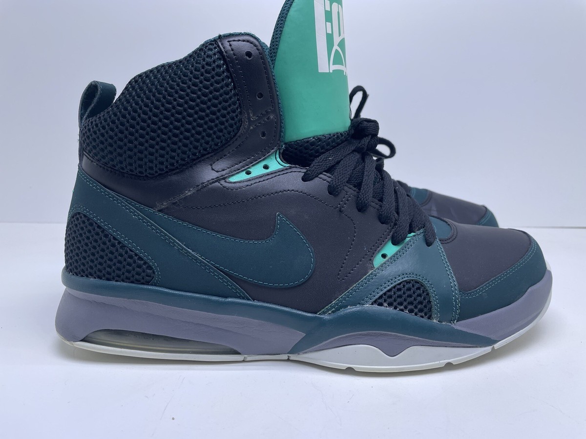 NIKE AIR FORCE BASKETBALL SHOES BLACK GREEN MEN SIZE 13 555087