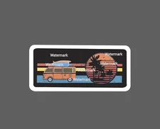 Van Beach Sticker Palm Trees Waterproof
