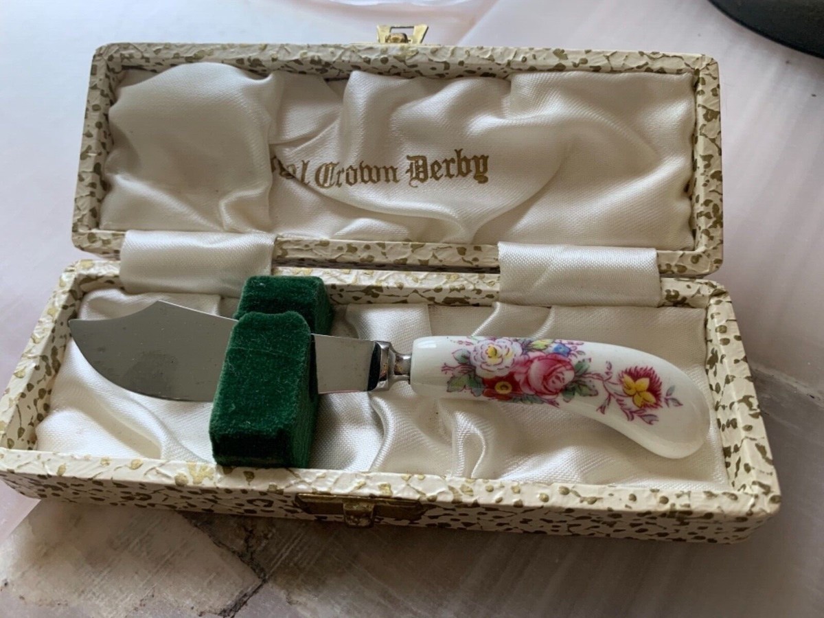  CROWN DERBY ロイヤルクラウンダービー　ブレッドナイフ Vintage Royal Crown Derby Butter Knife With Original Box | eBay