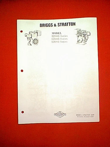 BRIGGS & STRATTON ENGINE 14 15 16 HP 320000 325000 326000 SERIES SERVICE MANUAL
