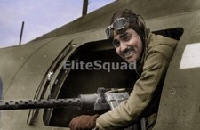 WW2 Picture Photo American film star First Lt. Clark Gable at gun position 751