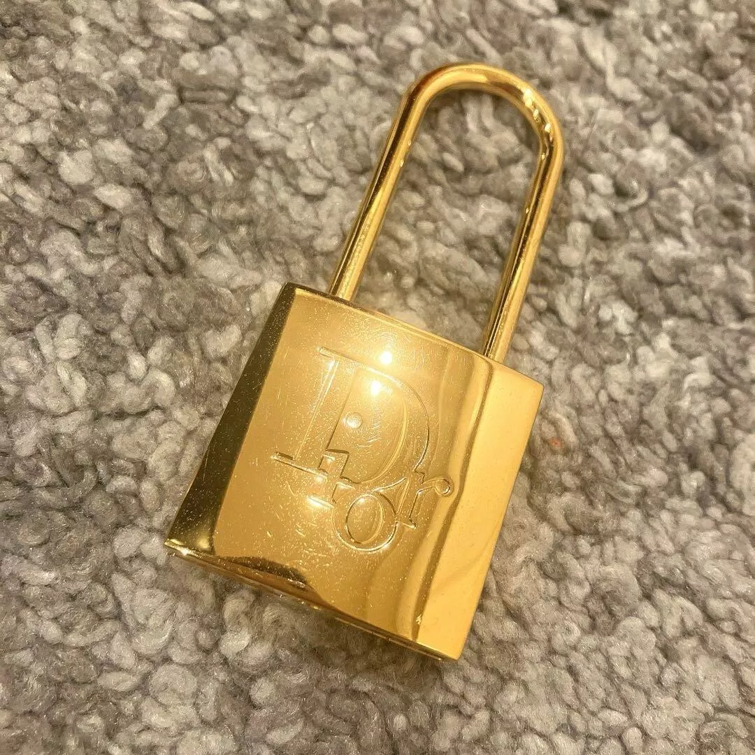 Cadenas Christian Dior couleur or cadena sac breloque vintage F2