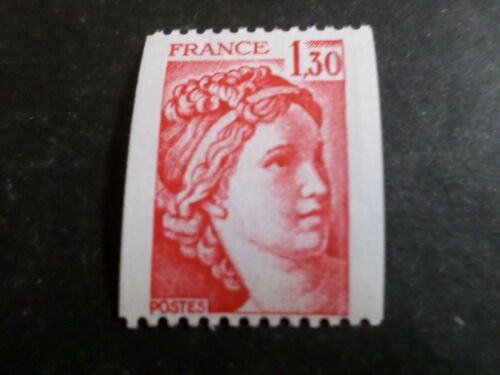 FRANCE, 1979, ROULETTE SABINE 2063, 1.30 f., NUMERO ROUGE, timbre neuf**, MNH - Afbeelding 1 van 2