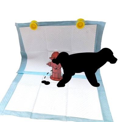 10pcs Dog Pee Pad Trainer Paper Fire Hydrant Shaped Pet Diaper Pad