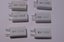Resistor High Power Ceramic Cement 10 Ohm 5% 2W  10R - NOS Qty 6