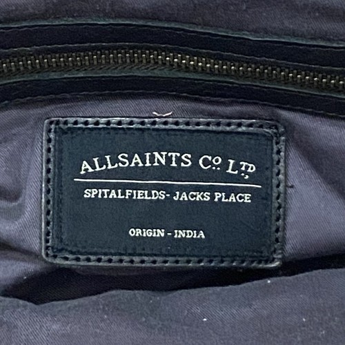 Vintage ALL SAINTS Spitalfields Kantha Stitch Blanket Bag in Charcoal/Black - Picture 18 of 21