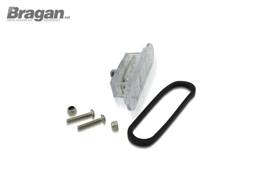 Remolque de luz marcador de lente transparente 12 V 24 V rojo montaje al ras 4x4 camioneta para autos - Imagen 6 de 8
