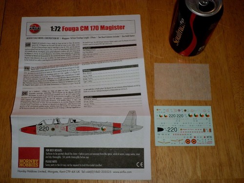 FOUGA CM 170 MAGISTER - TRAINER & GROUND ATTACK FIGHTER, Plastic Model Kit, 1/72 - Picture 3 of 11