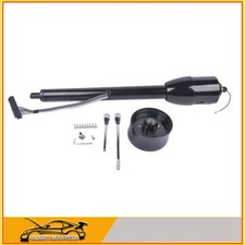 28 Stainless Tilt Steering Column Manual Floor Shift With Adapter No Key Black