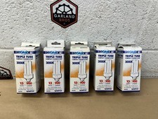 Hygrade by Satco S8396 Triple Tube Compact Fluorescent, 3000k, 13w - Lot of 5