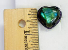 HSN Colleen Lopez Sterling Silver Heart-Shaped Labradorite & Amethyst Ring SZ 6 — photo 8