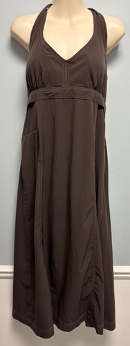 Athleta Pack Everywhere Dress Size 12T Brown Halter Top Athletic Activewear