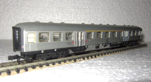 FLEISCHMANN 8121 N DB SILVERLING 1°/2° CLASSE AUTOVETTURA IMBALLO ORIGINALE 'B' SILVER FISH - Foto 9 di 17