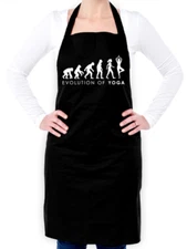 Evolution Of Yoga Unisex Apron - Meditation - Pilates - Stretch - Gym - Relax