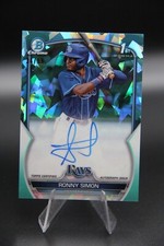 2023 Bowman Sapphire RONNY SIMON 1st Bowman On Card Auto  AQUA /99 Rays