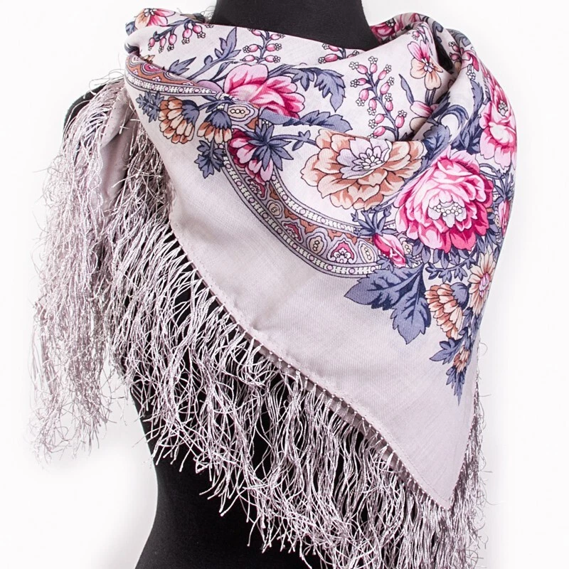 35" Kumushka Pavlovo Posad Shawl 1453-1 Кумушка Павловопосадский Платок - Image 2 of 4