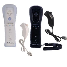 2 in1 Wii Remote Nunchuck Controller Set Built in Motion Plus Wii Remote For Wii