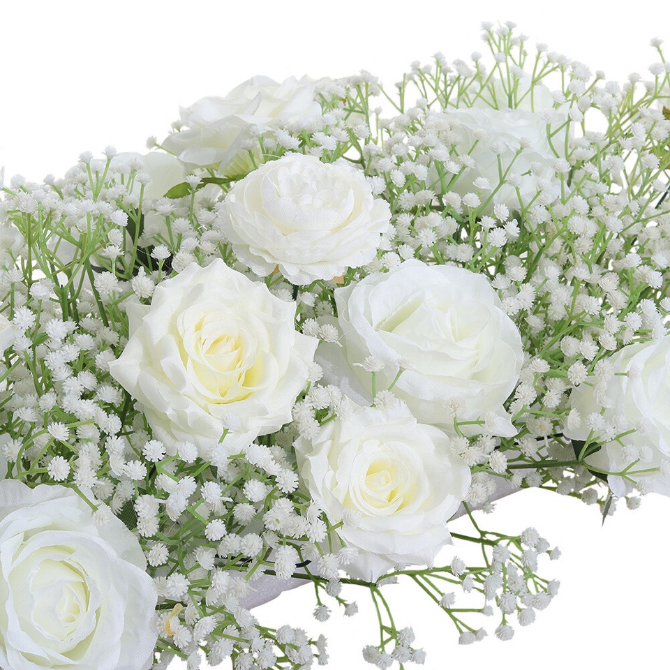 100cm Artificial Wedding Flower Row Flower Swag Table Backdrop ...