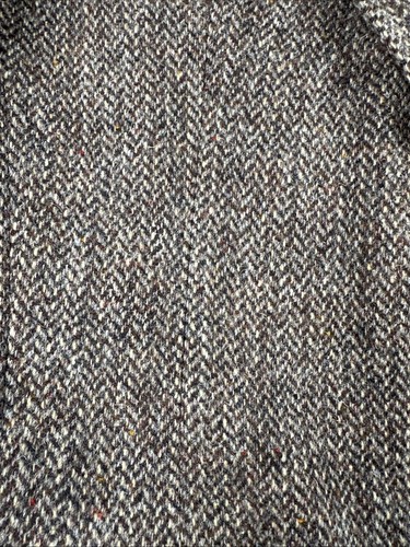 Harris Tweed Vintage Blazer Mens 42 R Herringbone Two Button EUC Brown - Bild 6 von 13