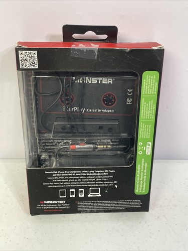Monster Power 133218 iCarPlay Cassette Adapter 800 133218-00 Used w Box