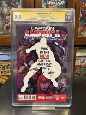 Captain America #25 CGC 9.8 SS 2X signed by Rick Remender & ANTHONY MACKIE!!!