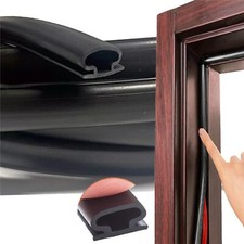 6m D-Shape Rubber Weather Seal Strip Draught Excluder for Door Frame and Gaps