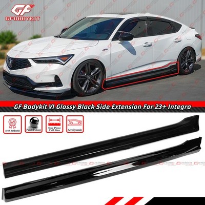 For 2023-2026 Acura Integra DE4 GF Bodykit V1 Gloss Black Side Skirt Extension