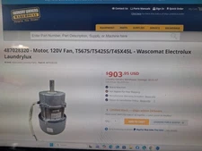 Wascomat/Electrolux Blower Motor