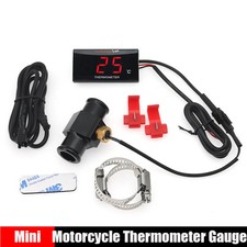 0 120 C Motorcycle LCD Digital Temperature Meter with Sensor Adapter Universal