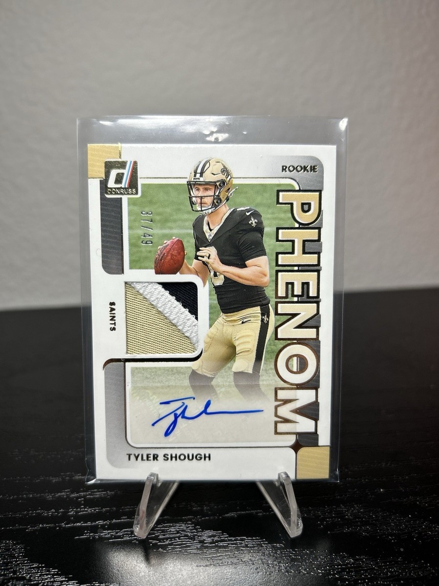 TYLER SHOUGH Rookie 2025 Panini Donruss Phenom Patch Auto /49